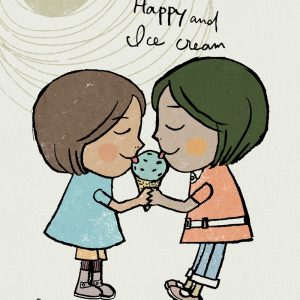 Happy and Ice cream